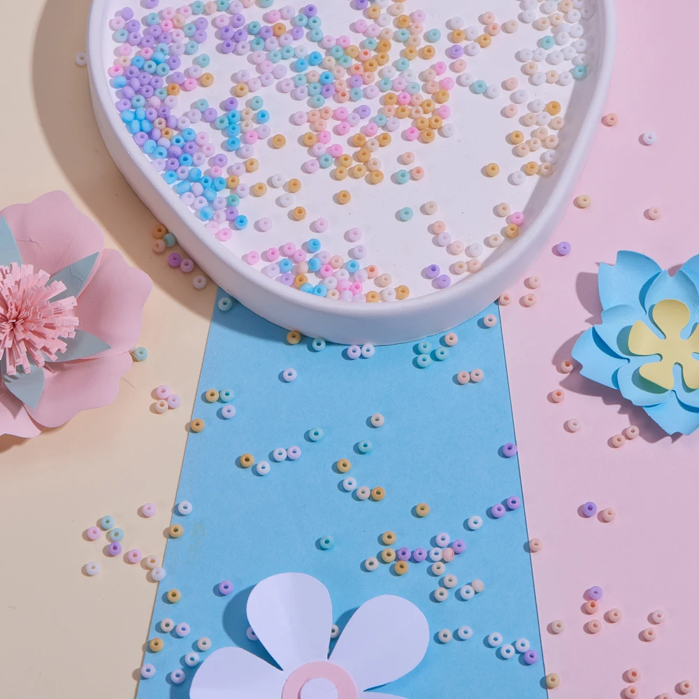 Стеклянные бусины PandaHall для бижутерии 10 цветов 5530 пастельных 8/0 шт.