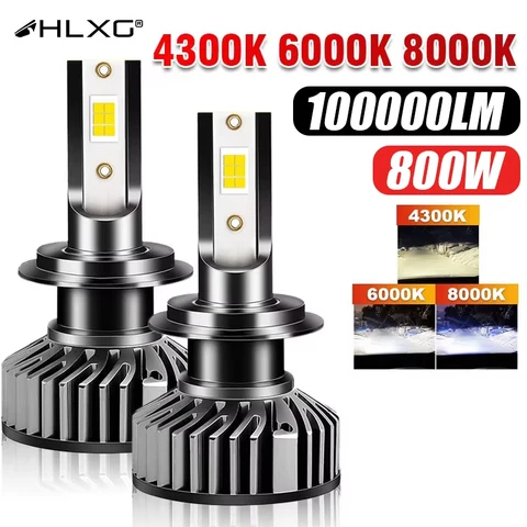 HlXG Новая Серия автомобильных светодиодных ламп для авто H4 H7 Led H1 H11 9005 HB3 Led 9006 Hb4 H8 6000K Ближний свет дальний свет диодные противотуманные фары дневные ходовые огни 12В 24В головной свет ЛЕД в машину