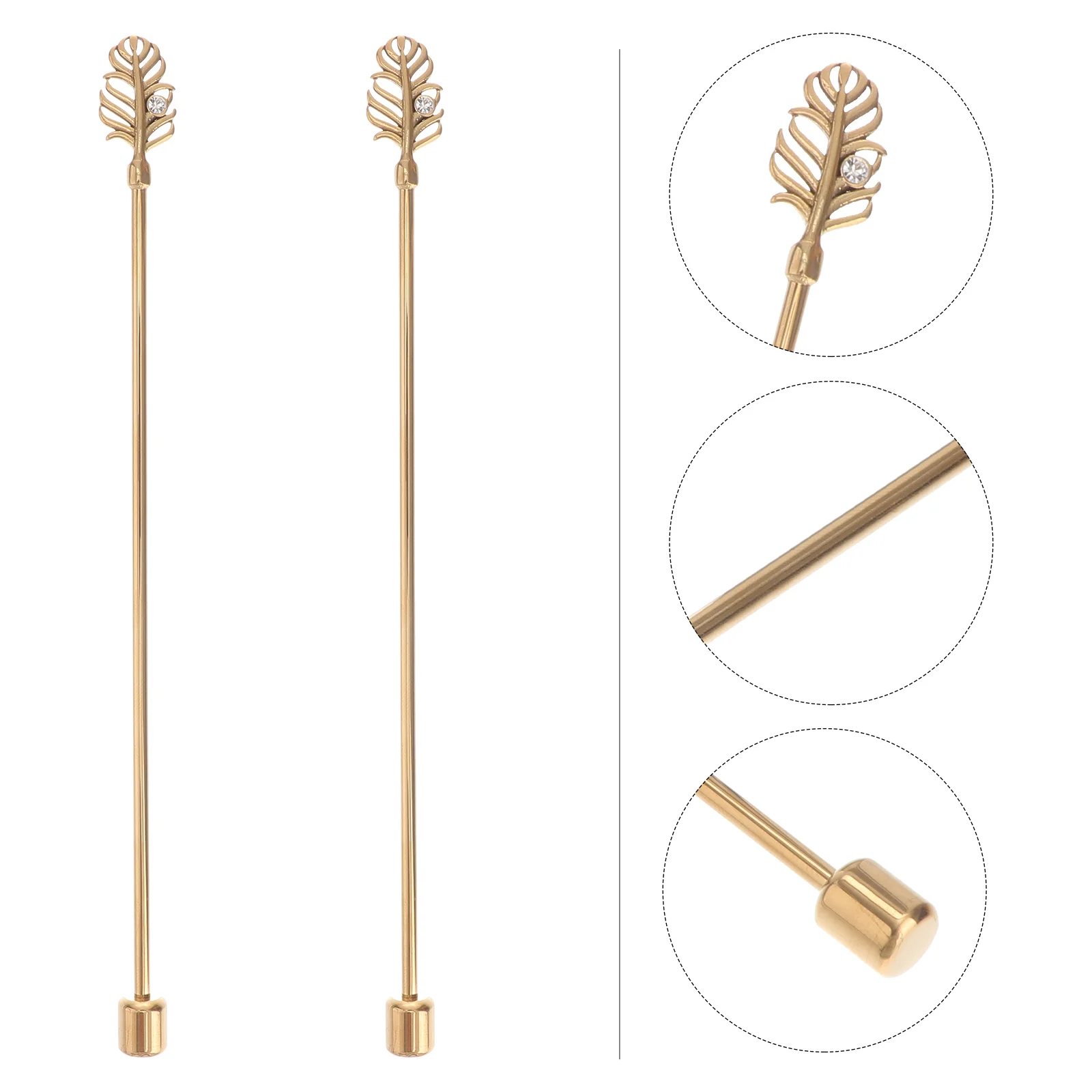 

2 шт., стальные мешалки для напитков