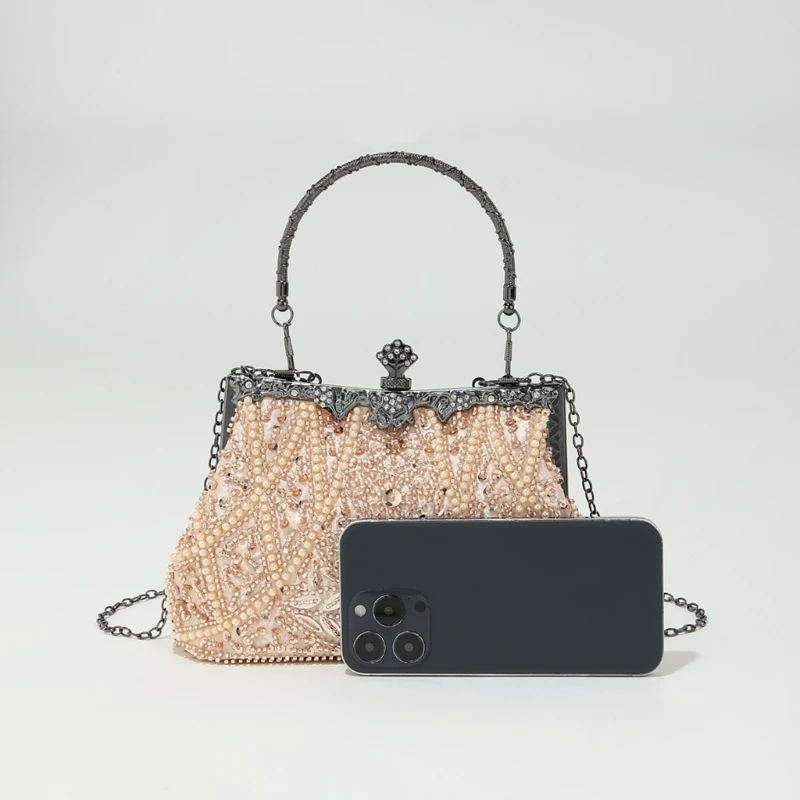 Кошелек-клатч ручной работы с бисером женская элегантная вечерняя сумка из