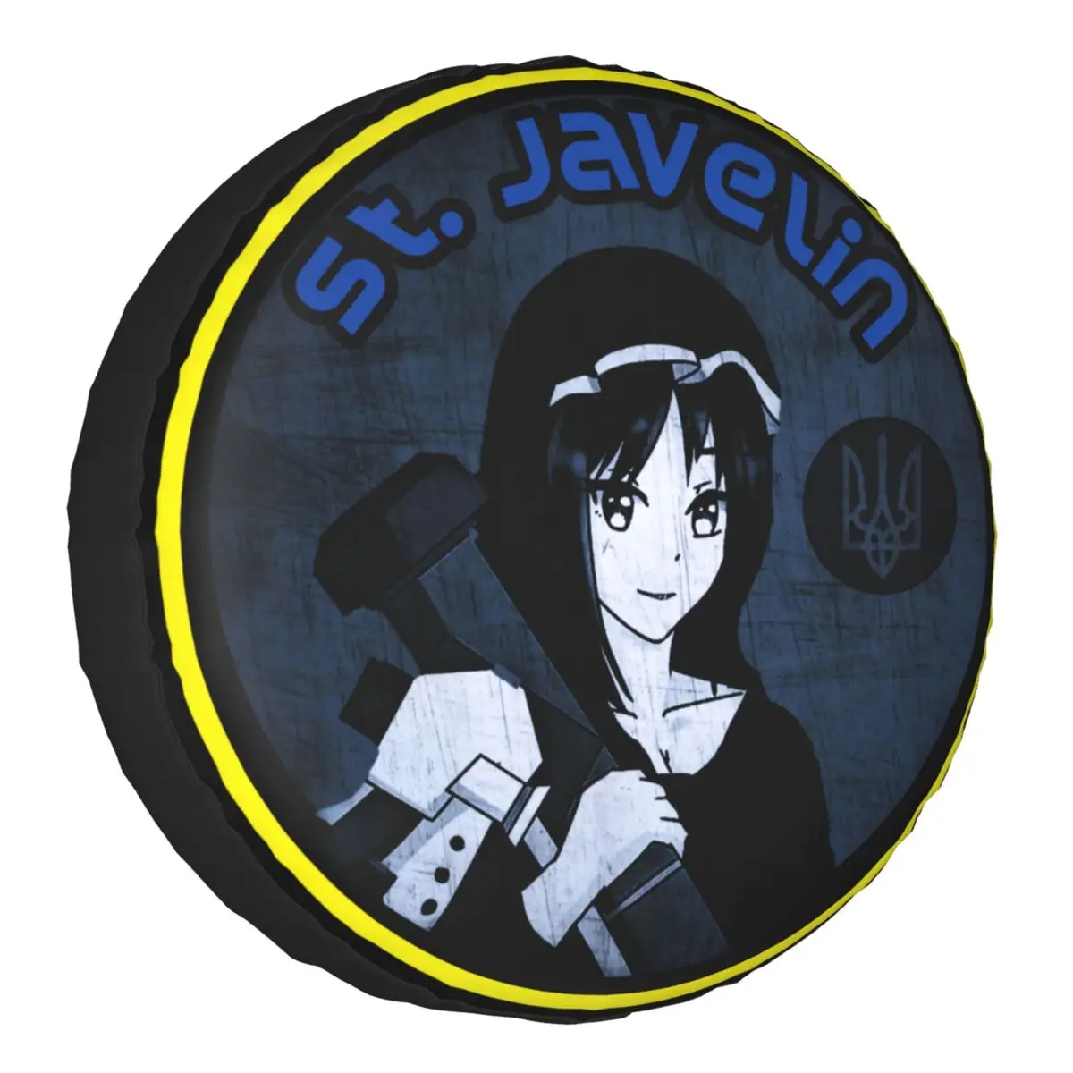 

Saint Javelin Spare Tire Cover Case for Suzuki Mitsubish St Javelin The Protector Of Ukraine Car Wheel Protectors Accessories