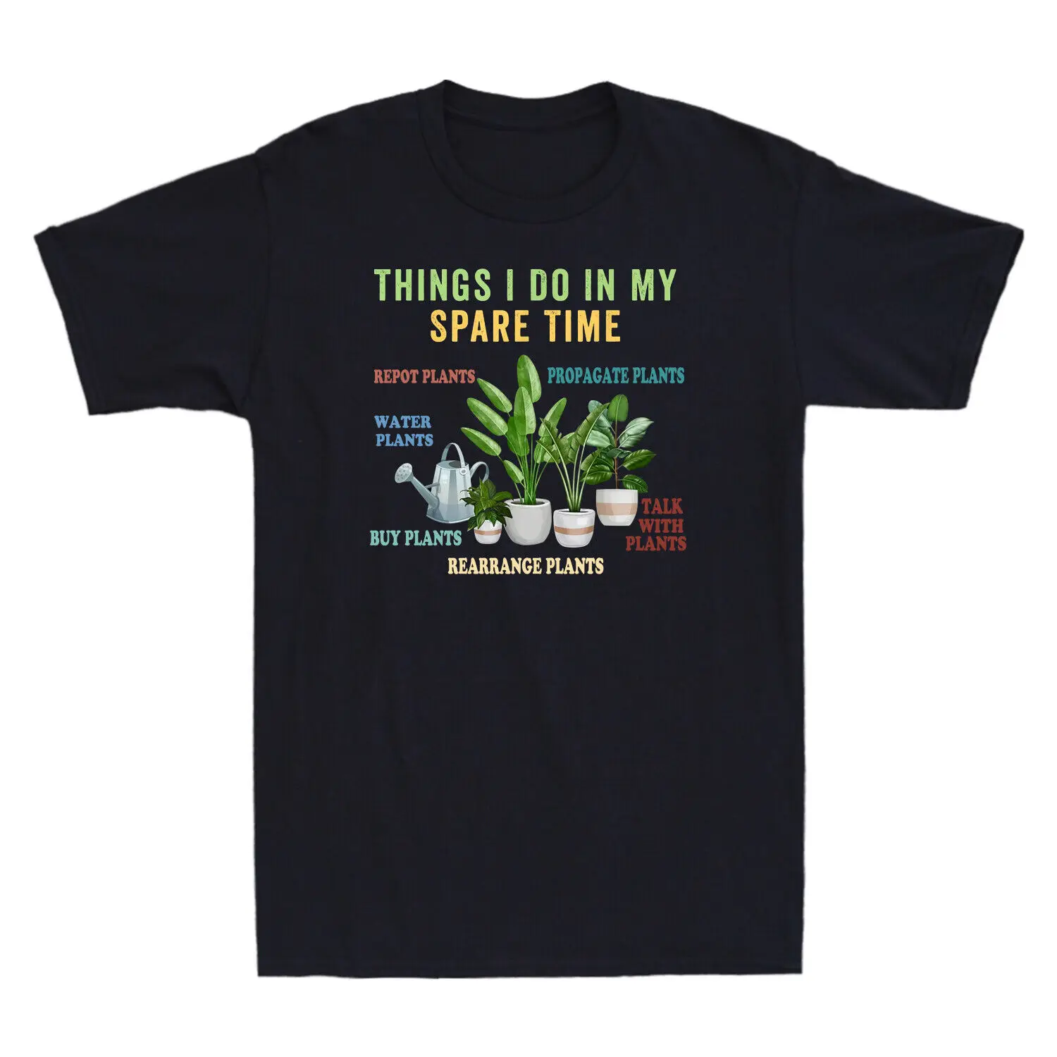 

Things I Do In My Spare Time Plants T Shirt Men Homme Brand Casual Streetwear Harajuku Fashion O-Neck Mens Tshirts 90s