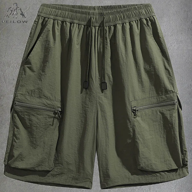 Шорты-карго мужские из вискозы со множеством карманов размеры 8XL/9XL