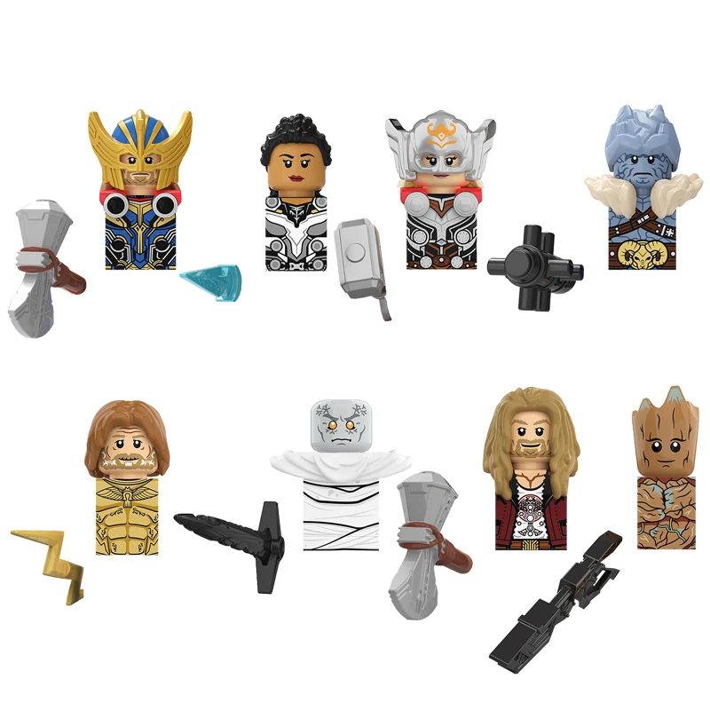 

8 шт./лот серия фильмов Тор экшн Джейн Gorr Фостер фигурки мини кирпичи куклы сборные строительные блоки DIY игрушки для детей Подарки