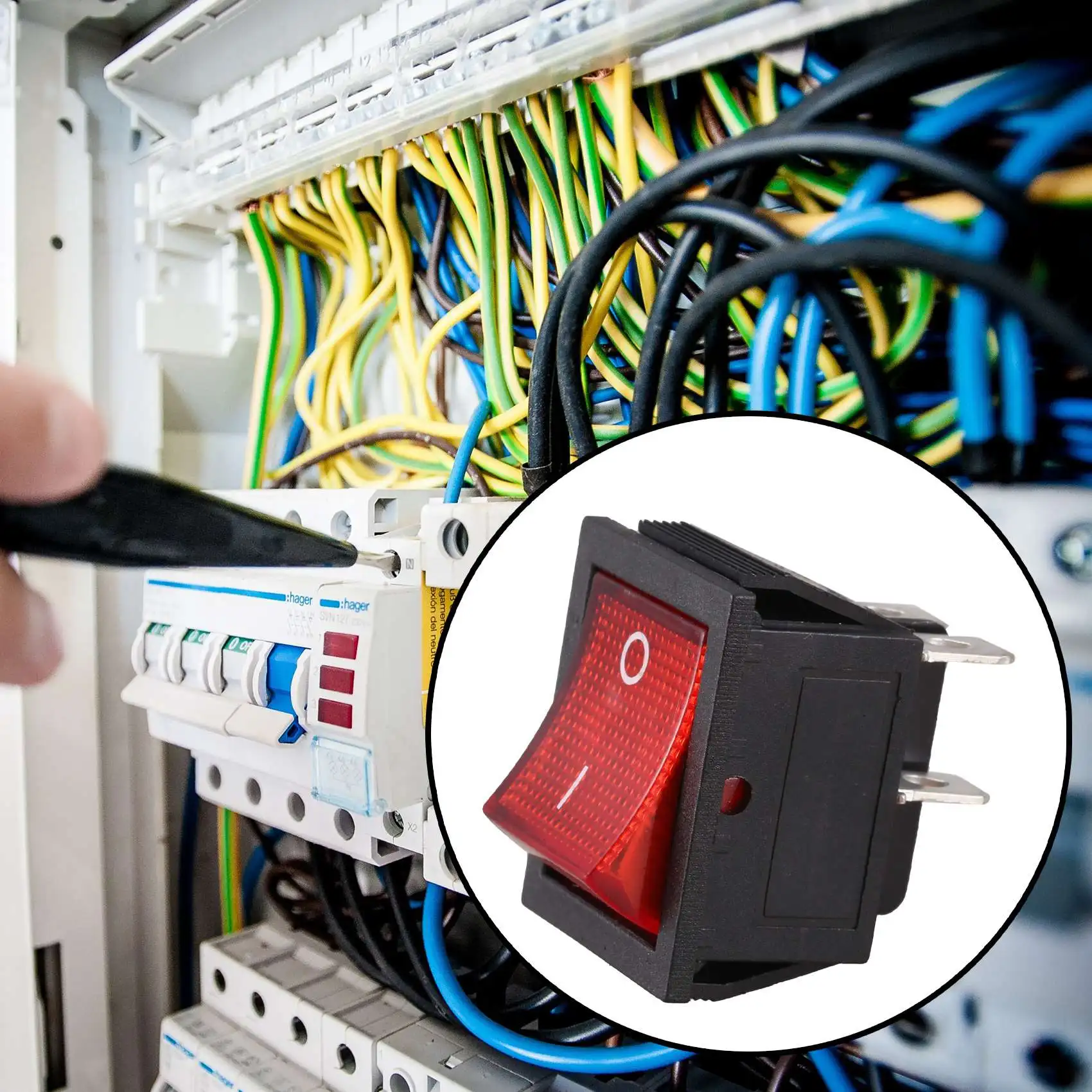 Флюоресцентный выключатель 16 А 20 250 В переменного тока