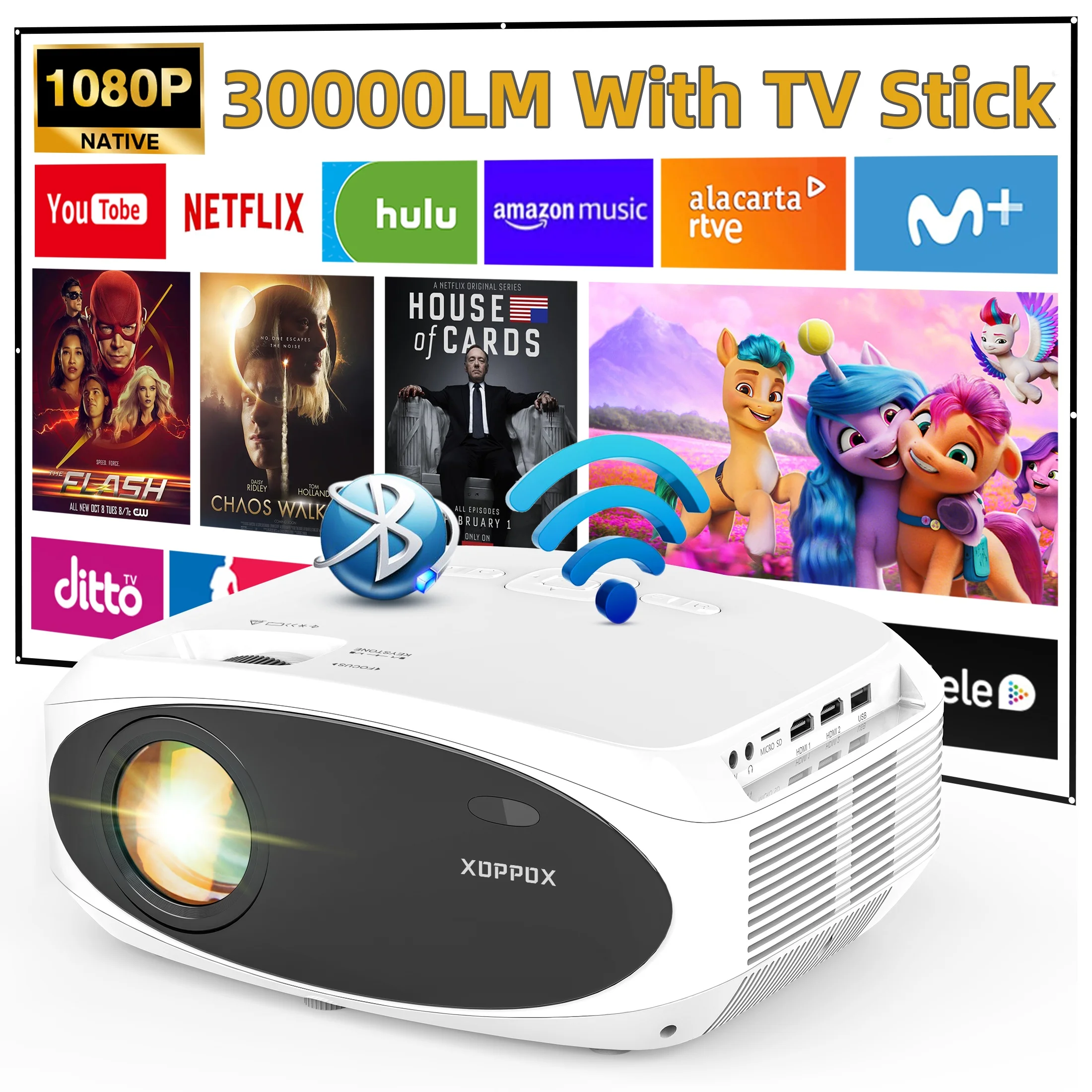 Портативный проектор 4K 5G Fast Wi-Fi BT5