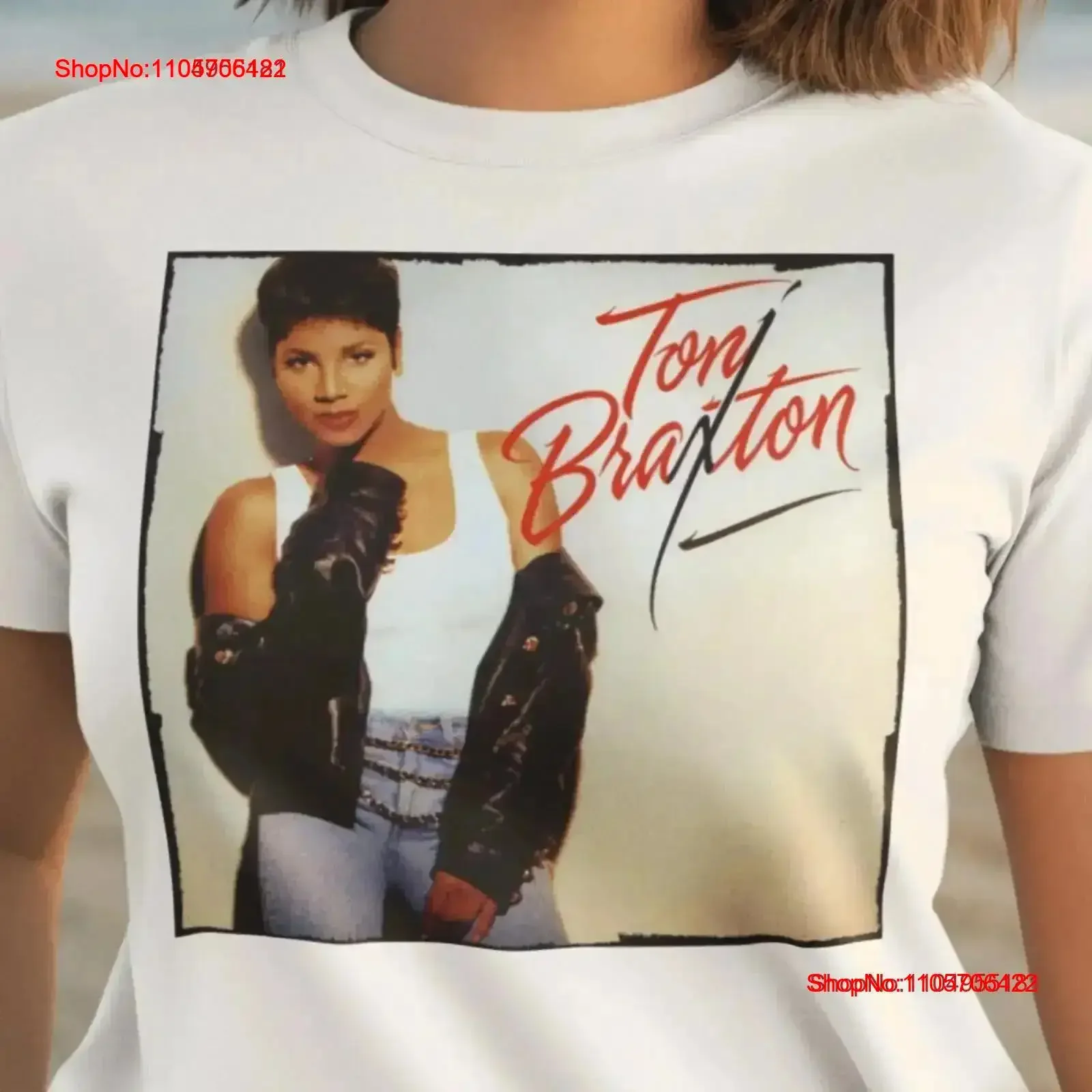 Фото Футболка Toni Braxton, новый дизайн, повседневная унисекс-футболка, размеры S-2XL, винтажная, с эффектом потертости, универсальная, с графическим принтом, мужская, модная, уличная одежда, винтажный стиль. №1