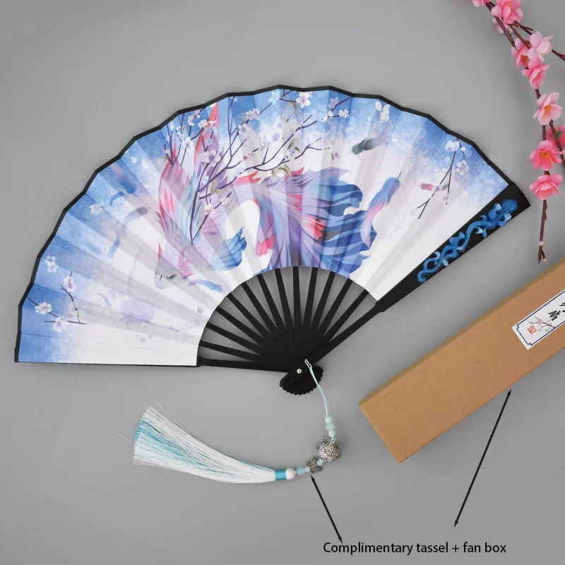 Веер Складной для путешествий на открытом воздухе 9 хвостов 12 96 дюймов