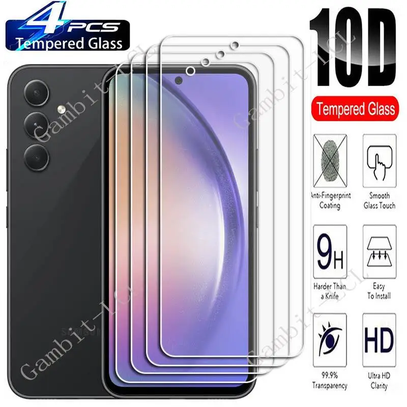 

4 шт., защитное закаленное стекло для Samsung Galaxy A54