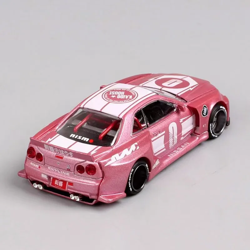 1:64 Nissan Skyline GT-R(R34) Имитационная модель из сплава Детская коллекция декоративных