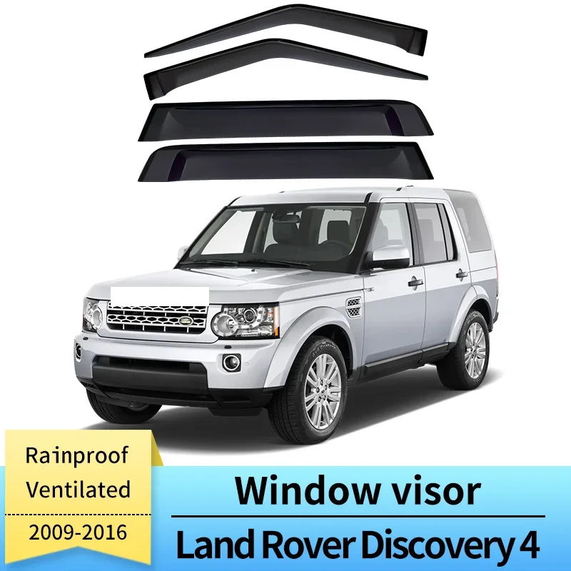 Фото Для Land Rover Discovery 4 L319 2009-2016: Ветровики на окна, дефлекторы, козырьки от дождя, защитные накладки на окна. №2