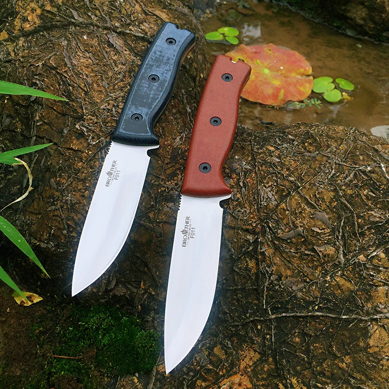 Фото Нож Brother F011 Bushcarft D2, охотничьи ножи, каменная мойка, ручки Micarta, острое фиксированное лезвие, рыболовный уличный нож №3