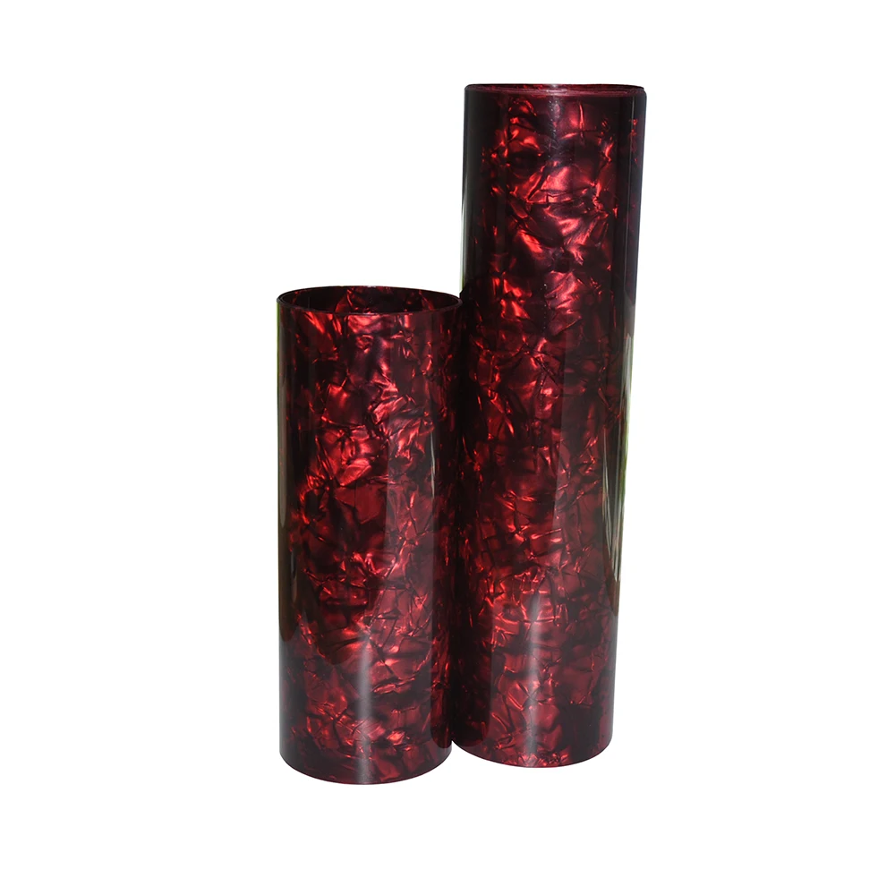 Enlarge 2Pcs Diamond Red Celluloid Sheet Drum Wrap Musical Instrument Deco 10x60'' and 16x60''