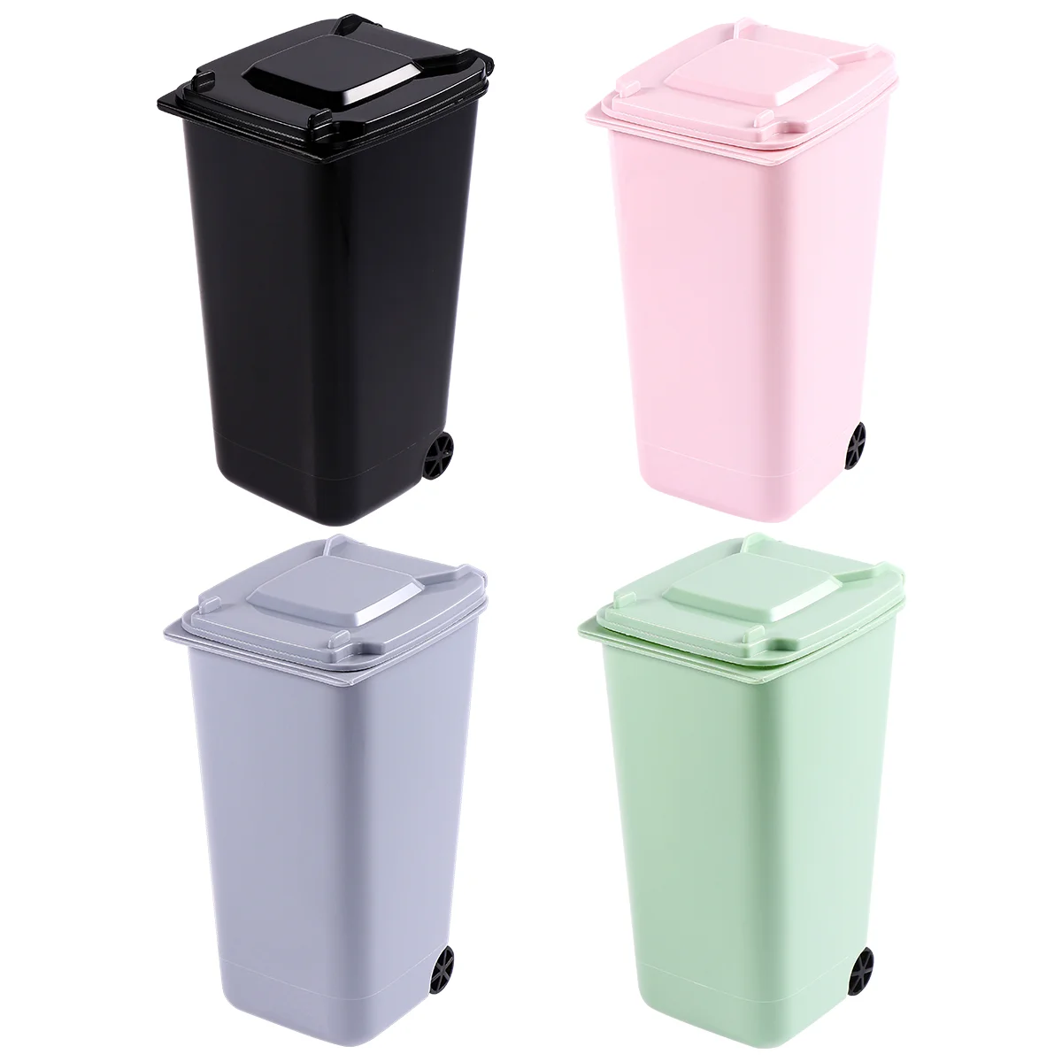 

Small Trash Bin Lid Mini Curbside Garbage Trash Bin Wastebasket Mini Desk Trash Can Mini Curbside Trash Bin