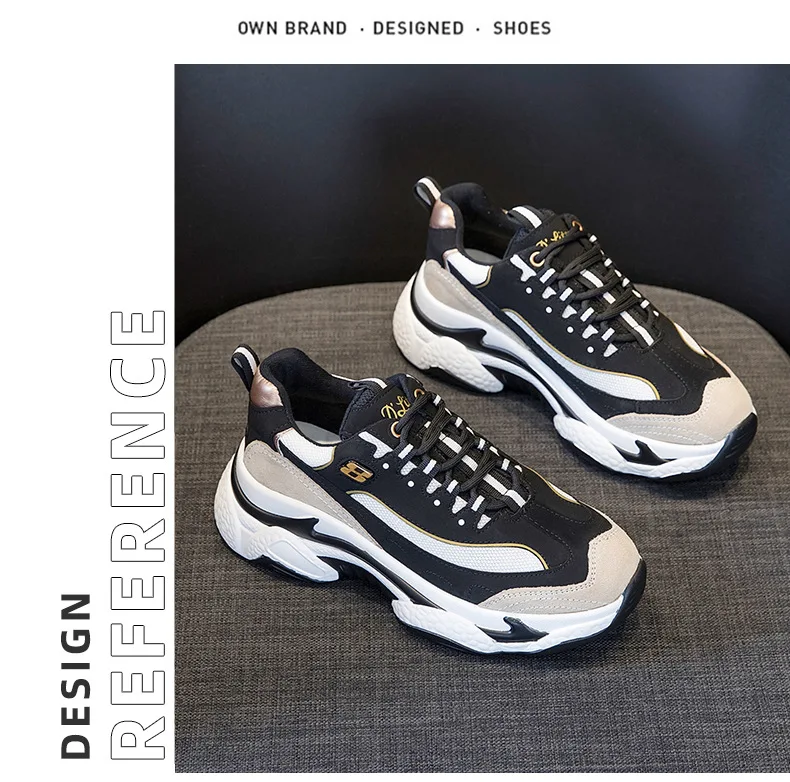 Spring Tide Increased Leisure and Comfortable Running Sneakers New Dad Shoes Women