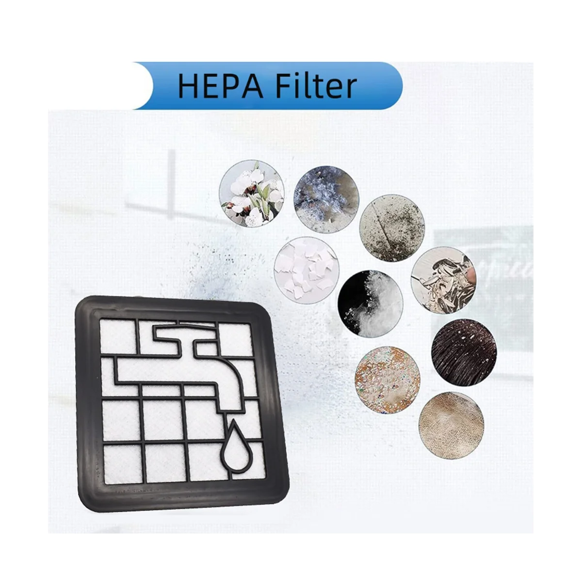 Моющийся Hepa-фильтр для FC8010 FC9331 FC9515 FC9516 детали компактного пылесоса бытовая