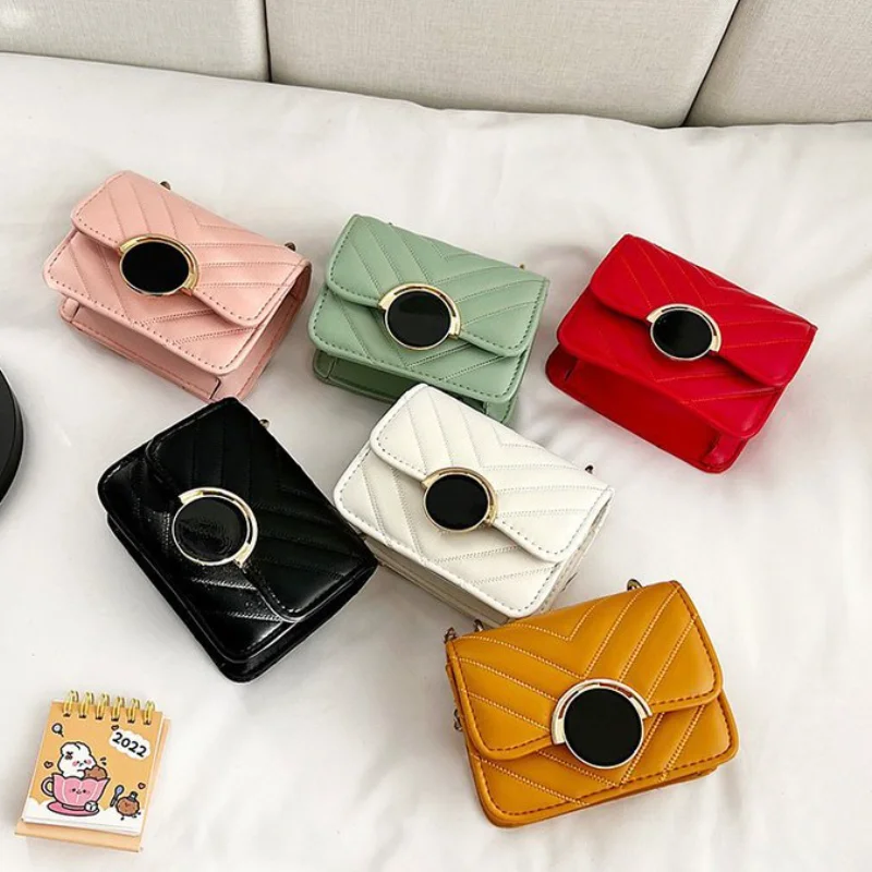 Fashion Spring Summer New Children Bags Korean Girls Boys Princess Mini Shoulder Messenger Bag with Chain