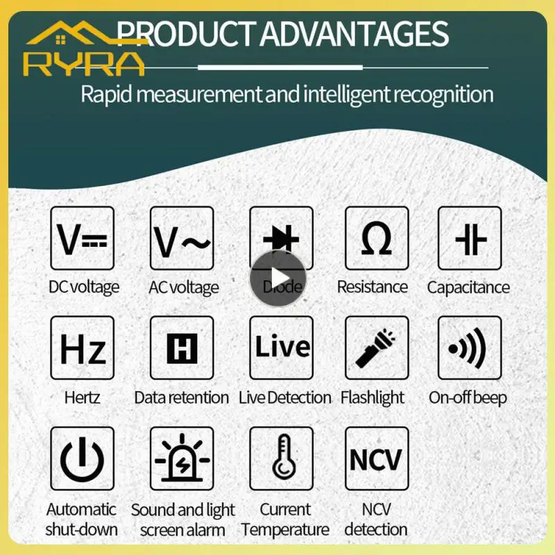 

ANENG A3007 Digital Multimeter 6000 Counts Noncontact Voltage Mini Pen Multimetro Tester Auto Intelligent Sensor Pen Tester