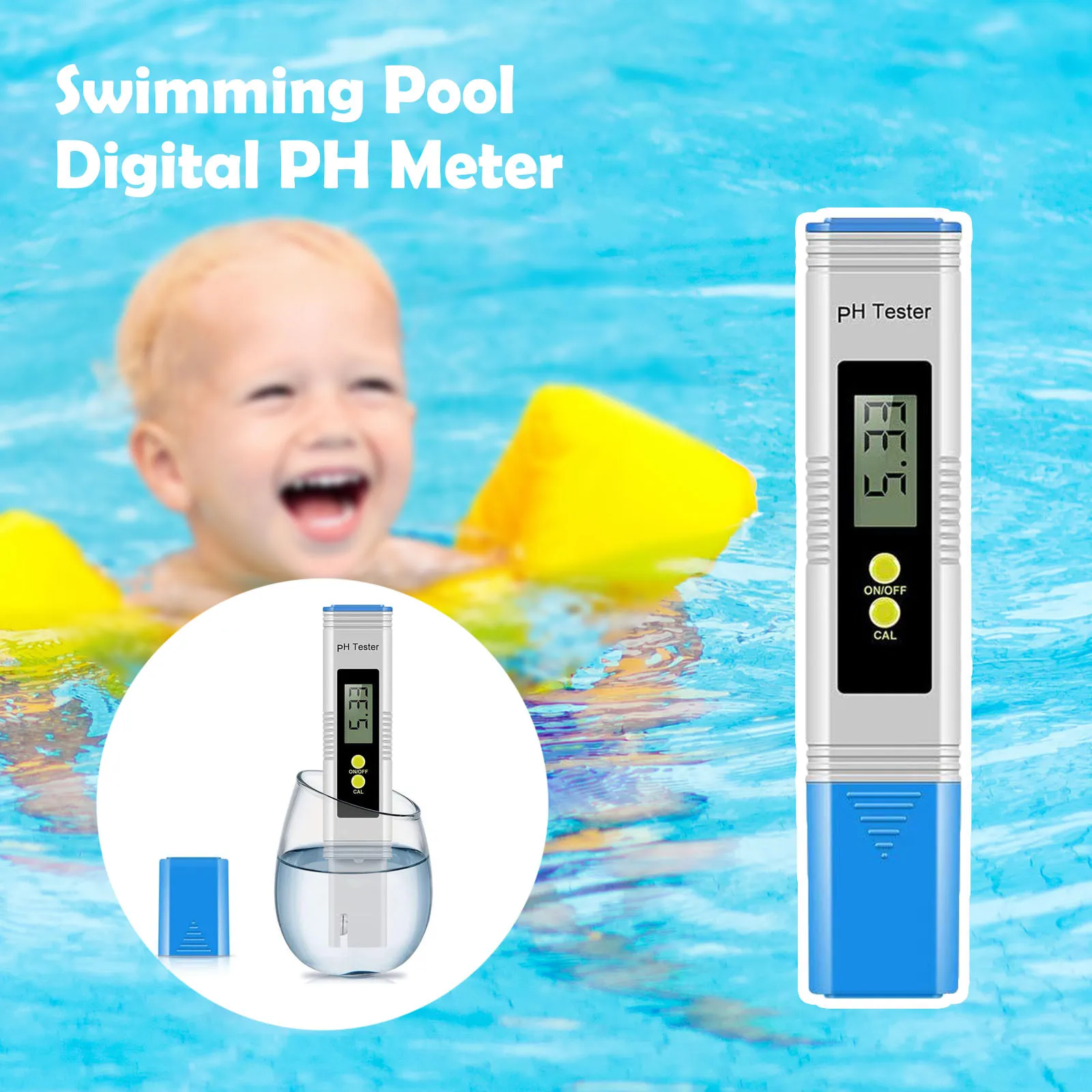 

Pocket Meter PH Tester Water Pen Digital Calibration Pool Dinosaur Pool Floats for Baby Baby Neck Float Ring for Bathtub