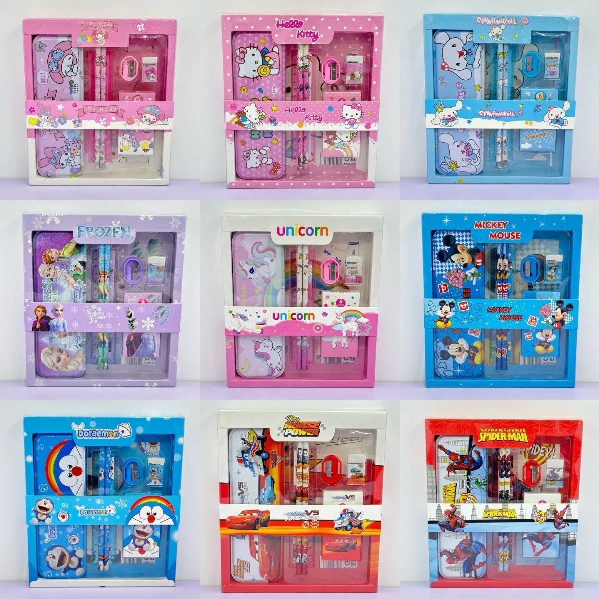 Набор канцелярских принадлежностей для студентов Sanrio Человек-паук пеналы мелки