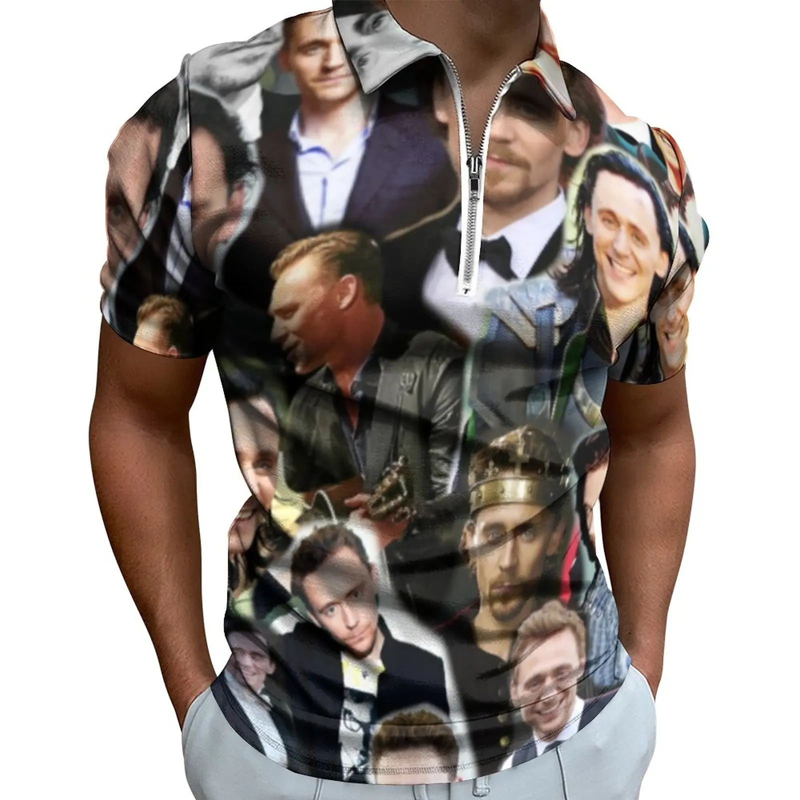 

Повседневные футболки с коллажем Tom Hiddleston, рубашки поло с принтом из фильма, винтажная рубашка с воротником, Мужская Дизайнерская одежда большого размера
