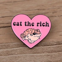 heart shaped cute frog enamel pins pink brooch clothes backpack lapel badges fashion jewelry accessories for friends gifts