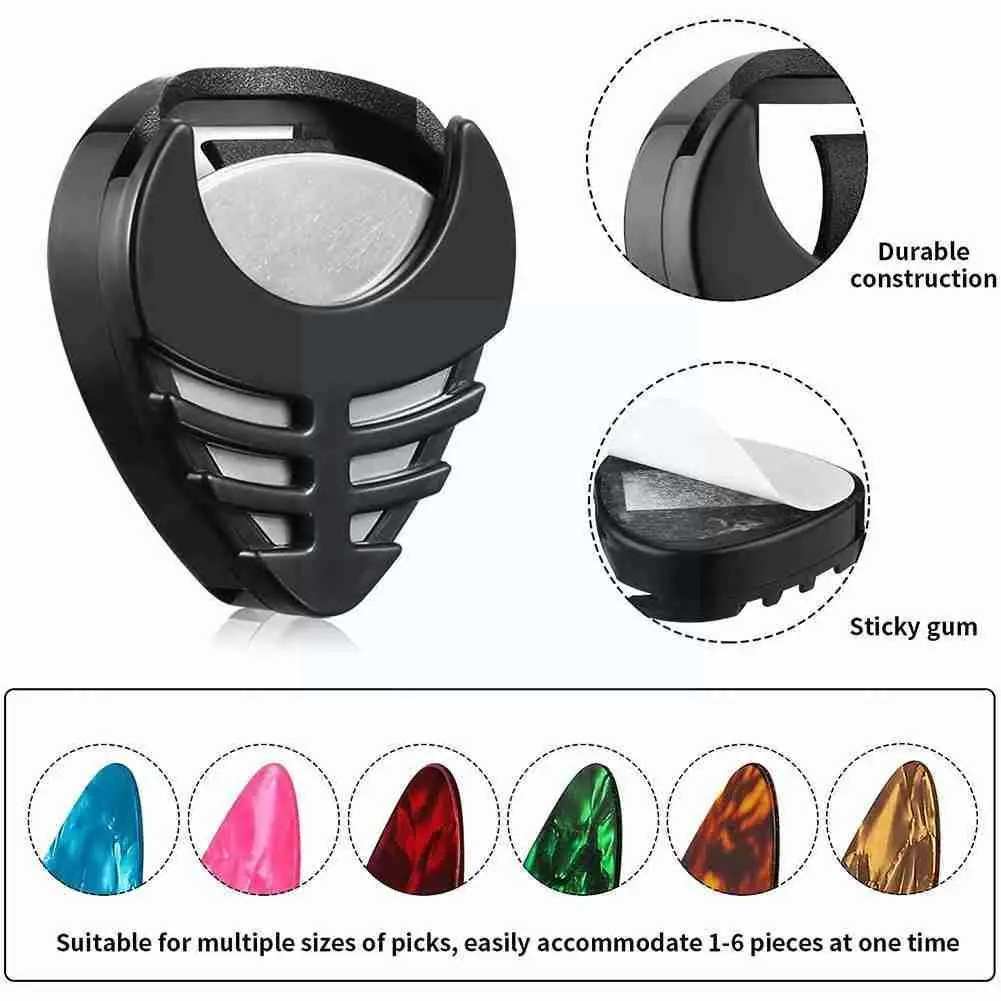 

10pcs Guitar Picks&guitar Pick Holder Set For Acoustic Guitar Electric Guitar Bass Ukulele Stick-on Holder (picks Random Co B0n1