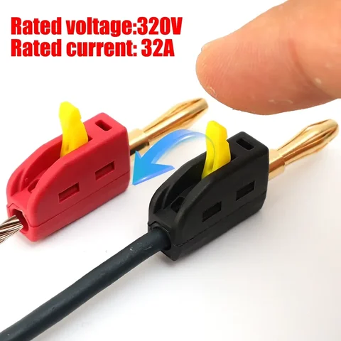 Портативный 32A 4 мм штекер типа «банан»  черный/красный
