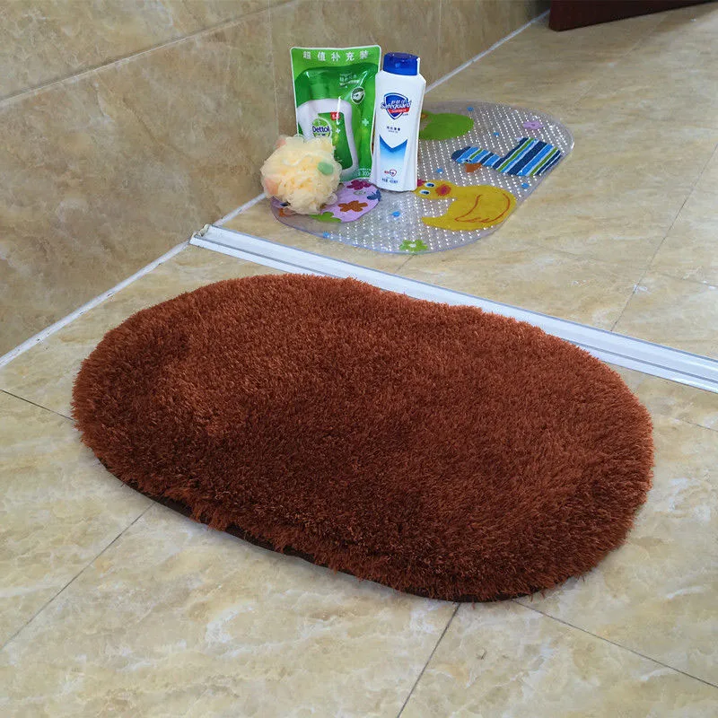 

Bathroom Super Thick Fluff Fiber Bath Mat Shower Room Rugs Mats Chenille Bathroom Floor Mat Toilet Absorbent Entrance Door Mat
