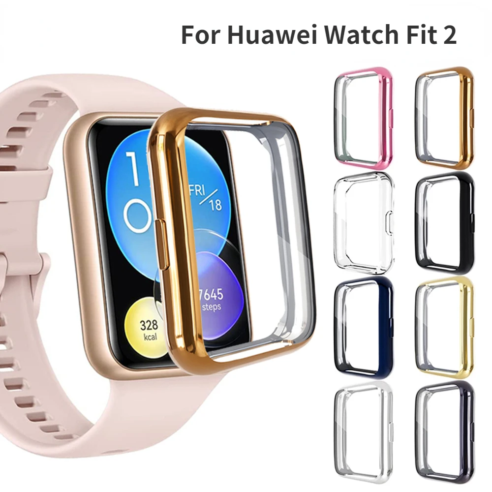 

Защитный чехол из ТПУ для Huawei Watch Fit 2, чехол для часов с покрытием, охватывающий бампер, чехол для экрана Huawei Watch Fit