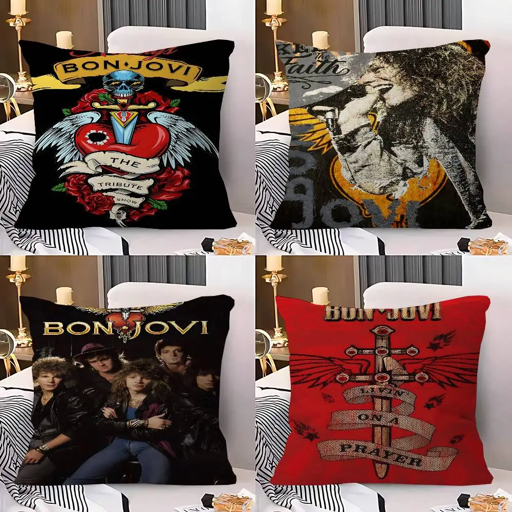Фото Персонализированный чехол для подушки Singer B-Bon J-Jovi, декоративная наволочка для спальни, украшение для детской вечеринки, подарок на день рождения для детей №2