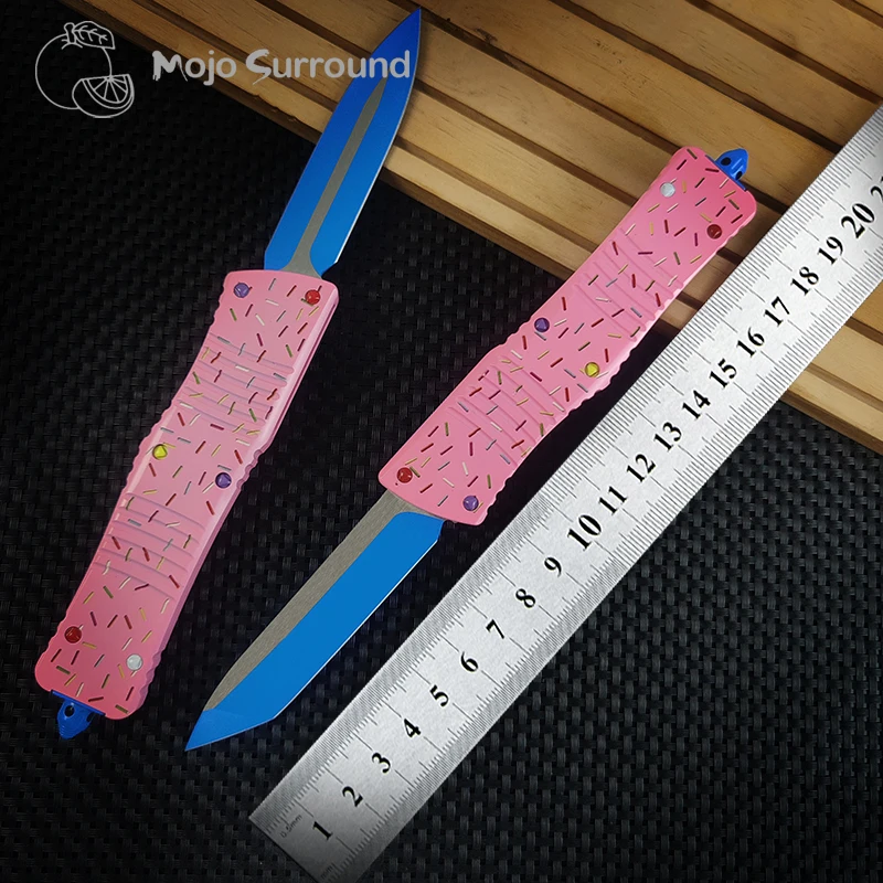 Micro UT70 Troodon Dessert Warrior Donut Pink Tanto Double Edge D/E Tech Knife Самооборона Выживание Охота