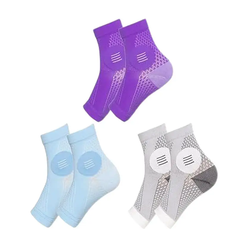 

Невропатические носки для ног 3 пары, поддерживающие носки, дышащие тонкие спортивные носки, удобные носки до щиколотки для повреждения нерва лодыжки