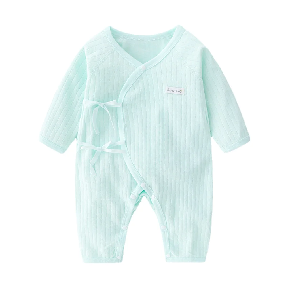 

2022 Summer Baby Clothes Long Sleeve Toddler Climb Clothes Newborn Baby Solid Jumpsuit baby Pajamas