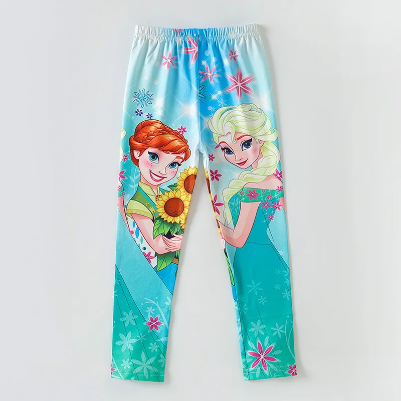 Spring Summer Girl Elsa Ana Olaf Legging Baby Girl Pants Size 90-140  Girl Trousers For 2-8Years Lovely Children Cartoon Legging images - 6