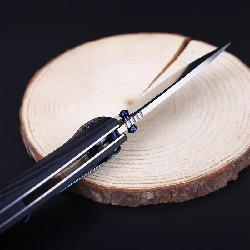 Дамасская сталь Япония охотничий D2 60HRC быстро открывающийся складной нож G10 из