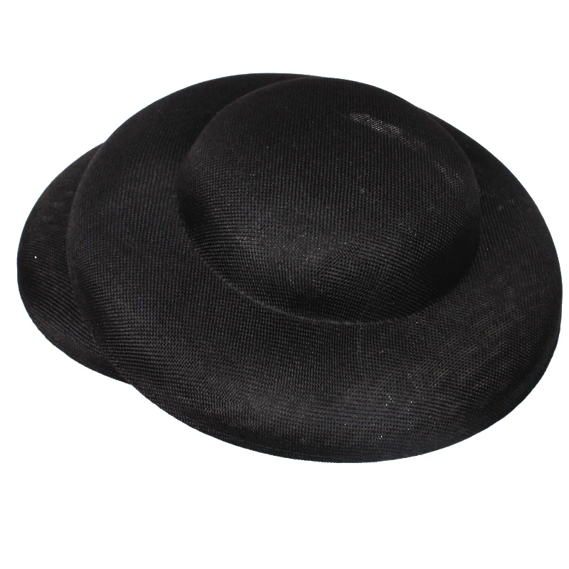 30 см круглые черные шляпы Fascinator Base женские аксессуары для волос имитация Sinamay Fascinator материал головной убор для свадебной вечеринки (art.: 3920cba596d37) - 3920cba596d37