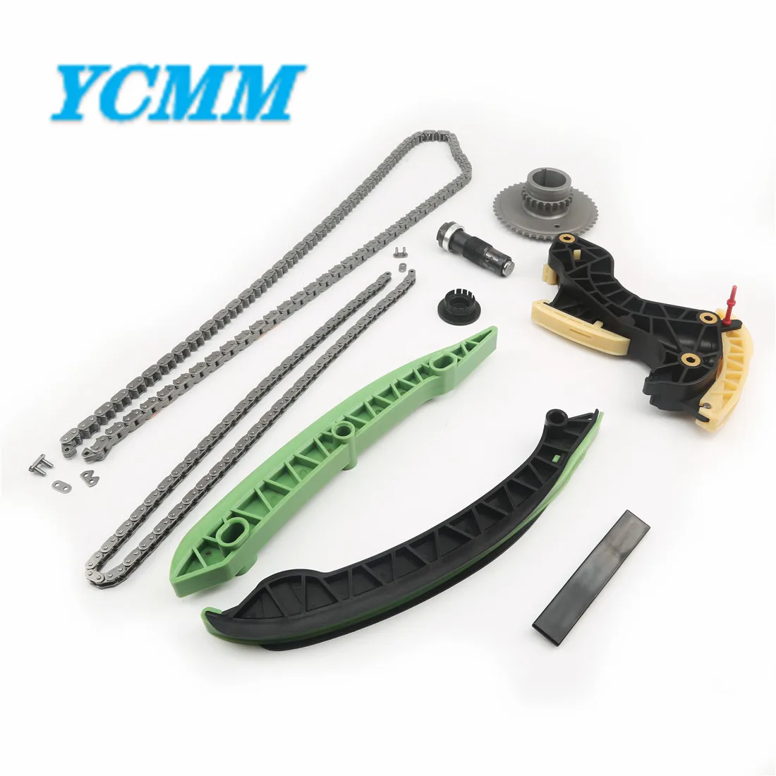 

A0009931078 8Pcs Timing Kit Chain Rail Tensioner 142-Teeth M271 1.8T For Mercedes-Benz S204 C200 C180 W212 C207 E200 E260 SLK200