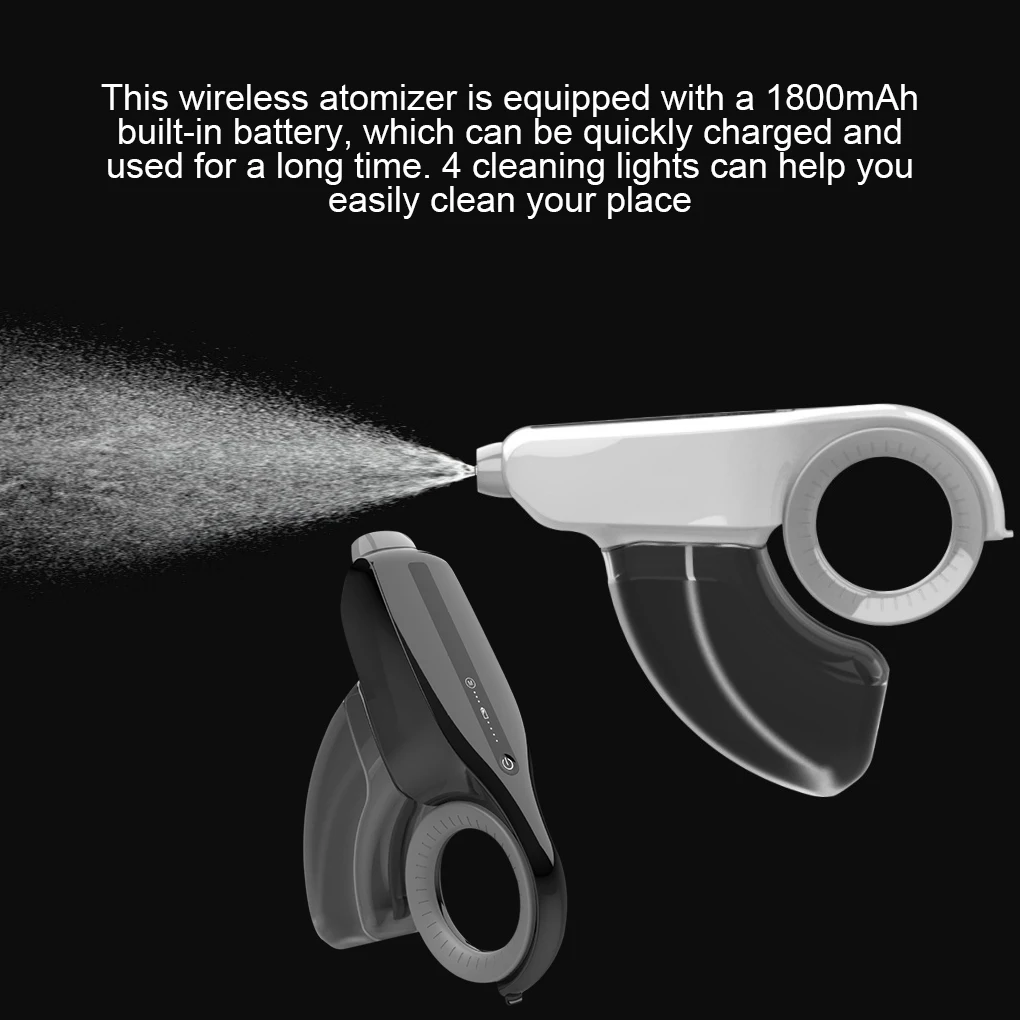 

Hair Sprayer Handheld Cleaning Fogger Wireless Rechargeable Spray Atomizer Machine, White