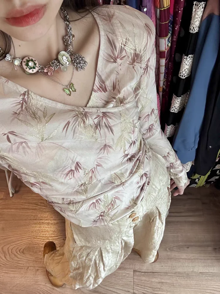 HUANZHI Новое зеленое винтажное Двухслойное ожерелье Цветочная Бабочка из циркона