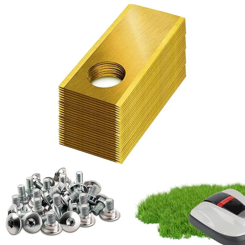 

30 Pack Stainless Steel Replacement 0.5mm Robotic Mower Blades With Screws Designed For Honda Miimo