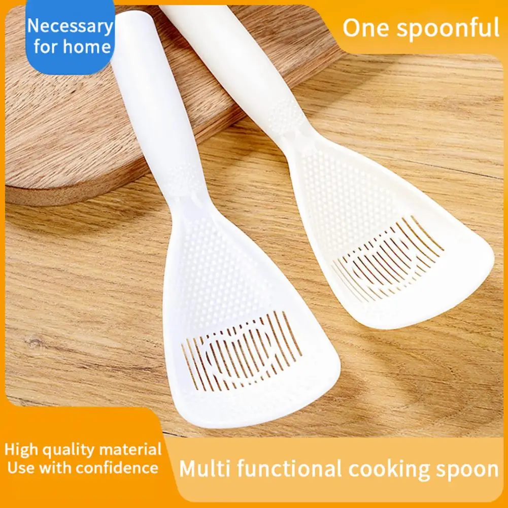 

2Pcs Rice Spoons Multifunctional Vertical Heat Resistant Grinding Ginger Garlic Separating Egg Household Kitchen Cooking Spoons