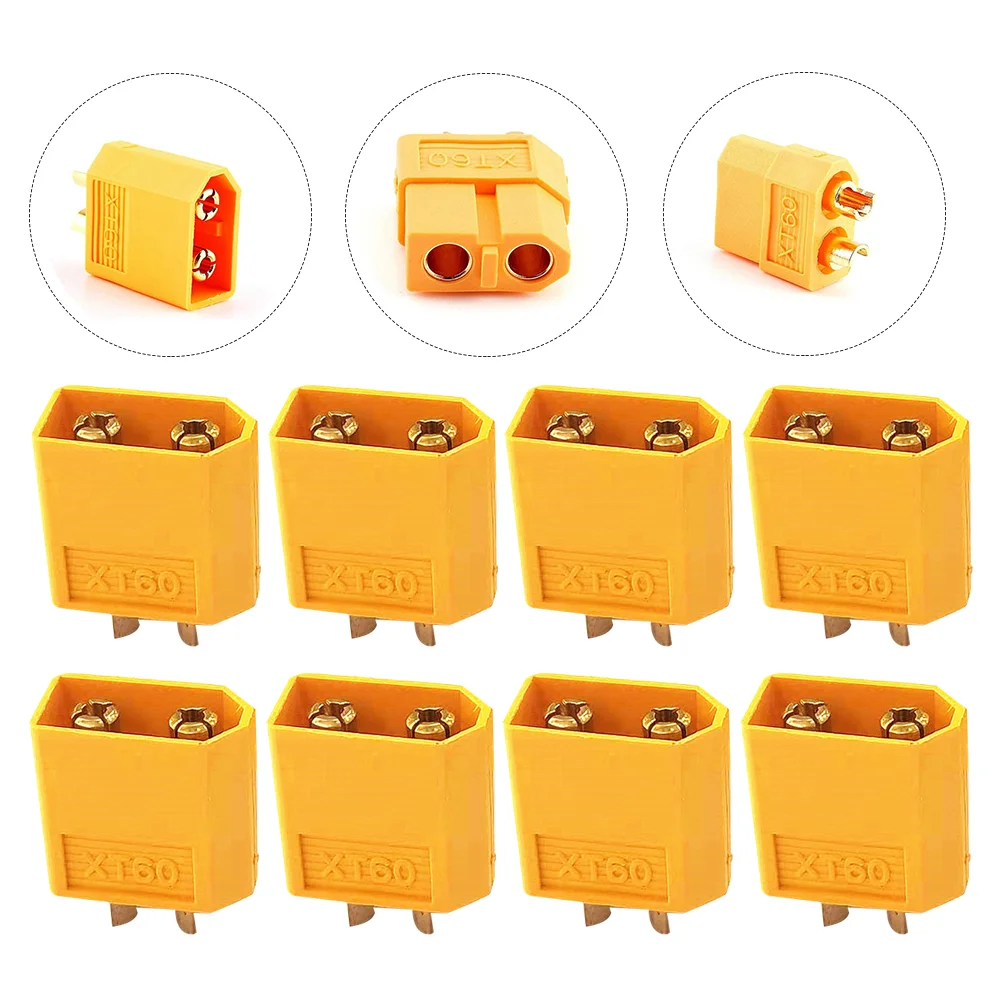 

10 Pairs XT-60 Male Female Bullet Plug Connectors Durable Power Connectors