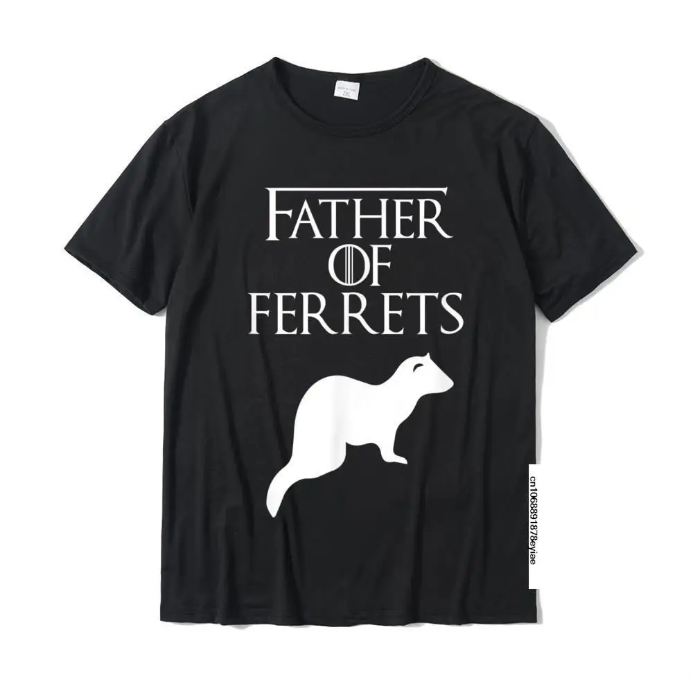 

Unique White Father Of Ferret Lover Gift E010405 Printed OnCasual Tees Faddish Cotton Men's Top T-Shirts