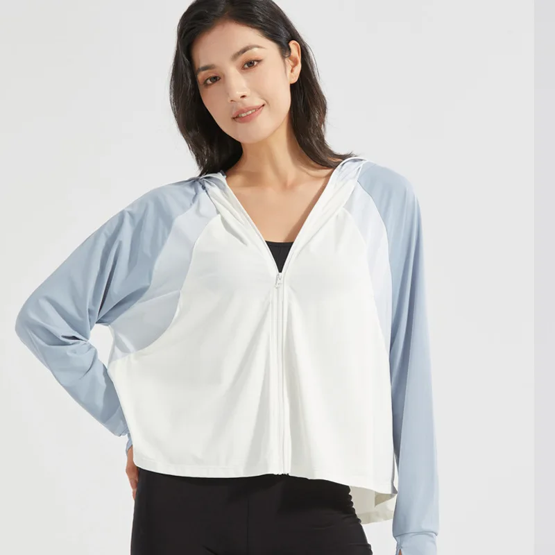 2023New Sun Protection Jacket for Women Sunscreen Hat Ice Silk Outdoor Jackets Coat for Camping Fishing Hiking Quick Dry