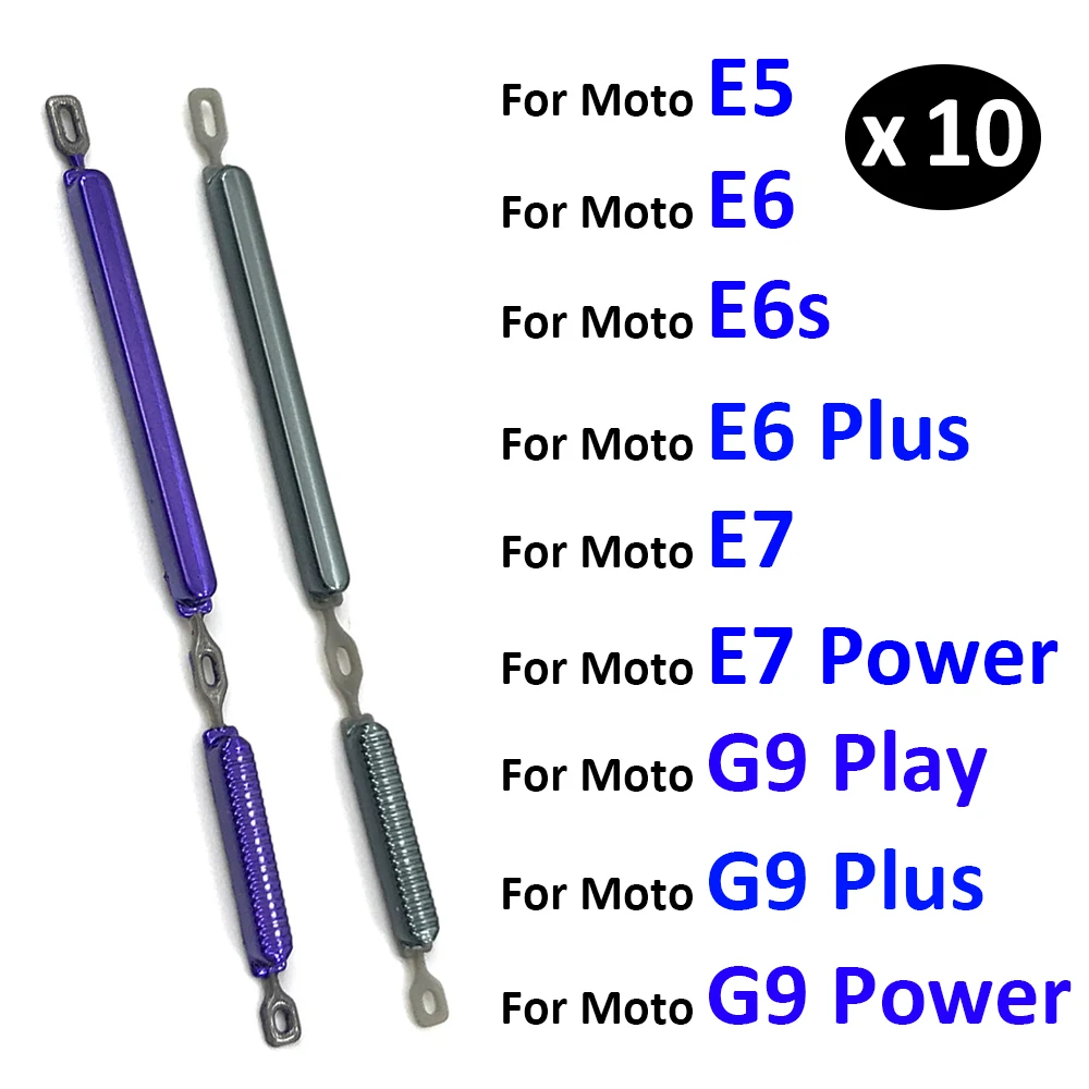 

10Pcs/Lot, External Power Volume Side Button Key For Motorola Moto E6S E5 E7 E6 G9 Power Plus Play / E 2020 Replacement Parts