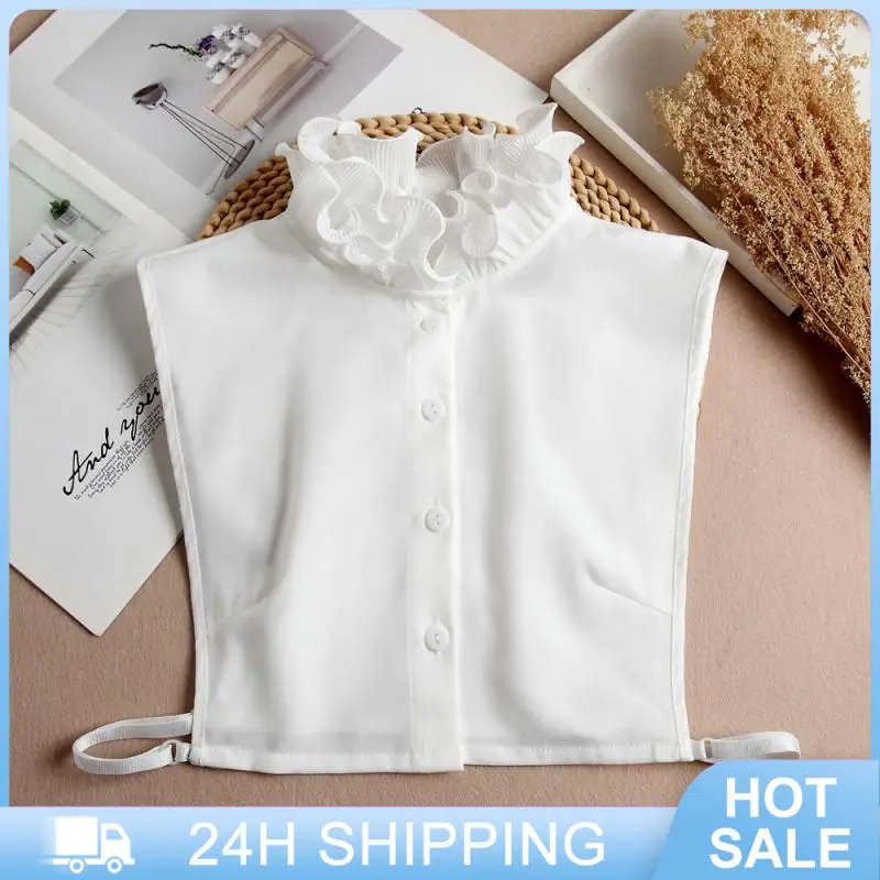 

Female Summer Fake Collar Shawl Solid Color Shirt Adjustable Length Of Shoulder Strap Fashion Versatile Detachable Collar