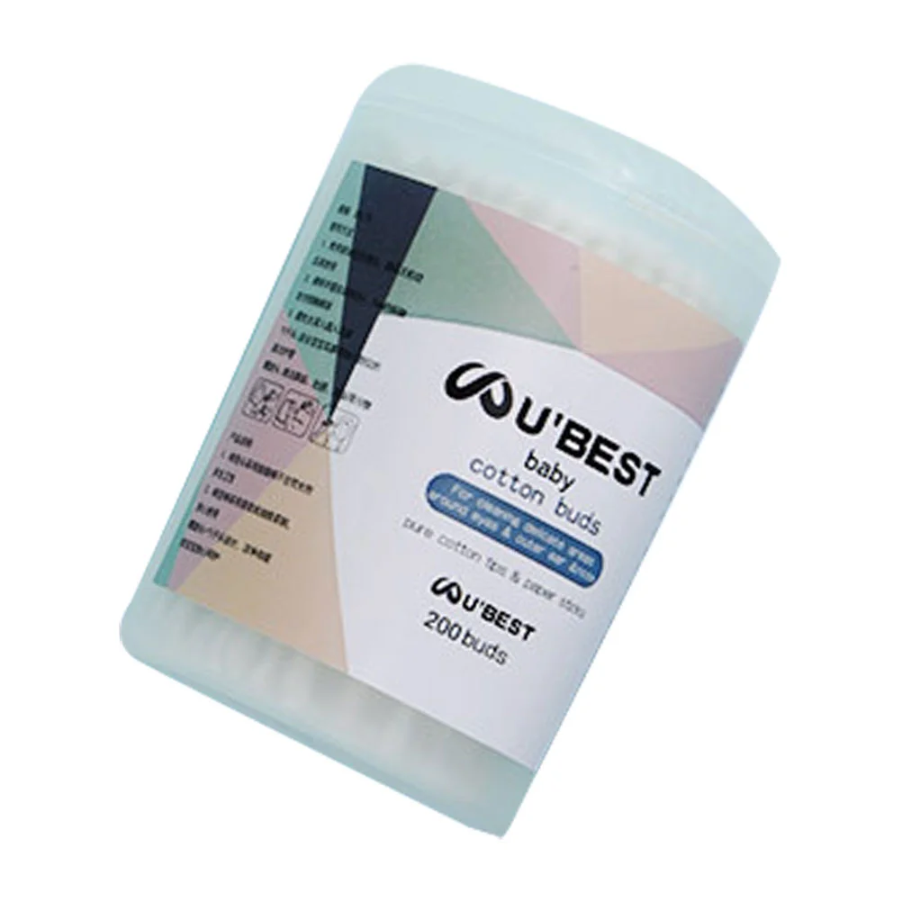 200 шт. двухсторонние ватные тампоны Детские для чистки ушей Многофункциональные