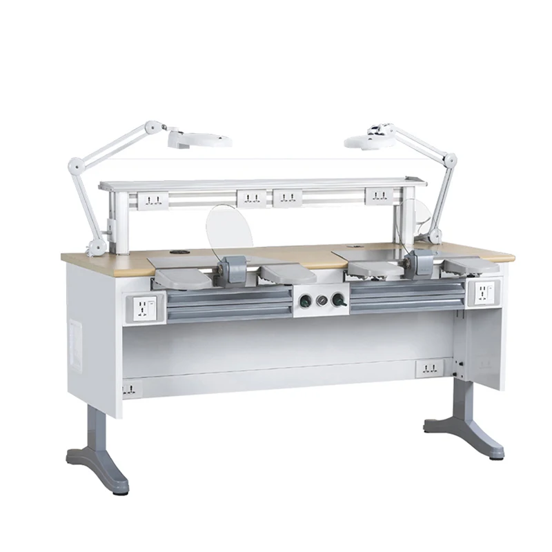 

Double Technicians 1.6m 1.8m Dental Plaster Lab Work Bench Workstation