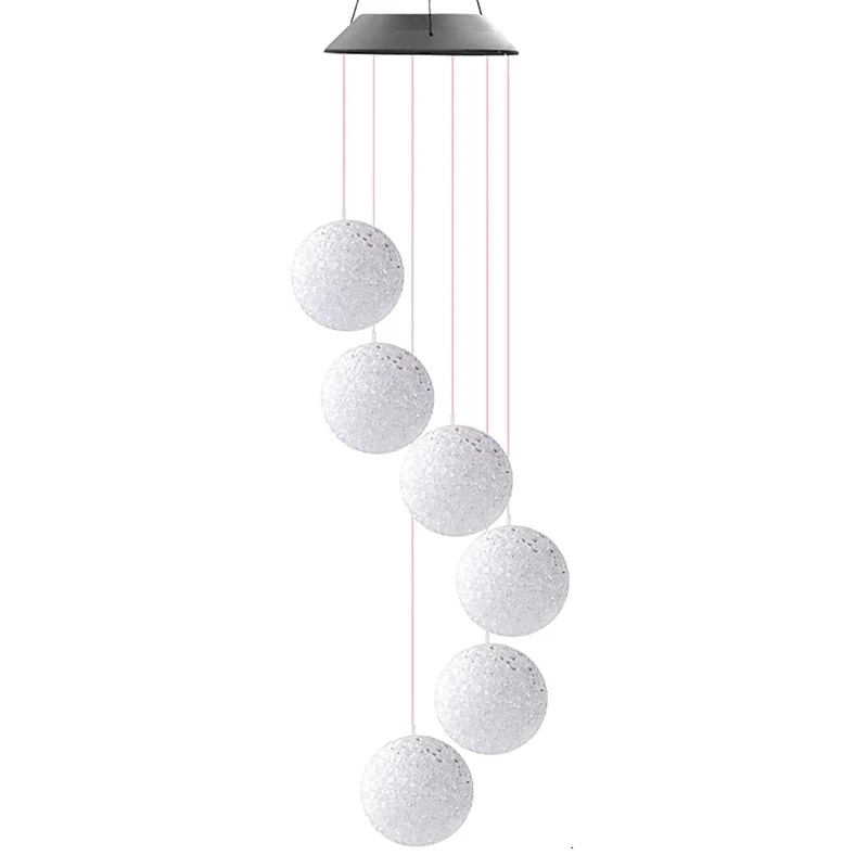 

Promotion! Crystal Ball Solar Wind Chimes Lights, Windchimes Unique Outdoor Yard Garden Decor Best Gifts For Mom Grandma